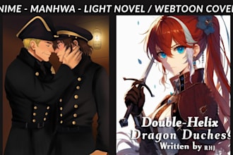 draw webtoon light novel anime manhwa shonen manga webtoon cover graphic novel