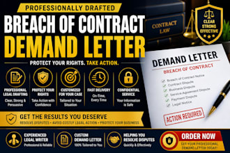 draft a breach of contract demand letter for business and legal disputes