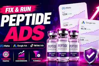 do peptide marketing, meta ads, facebook ads, google ads, tiktok ads peptide SEO