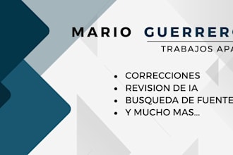corrección de trabajos en formato apa