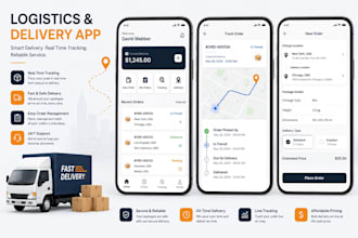 design a logistics app and admin dashboard UI