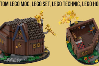 design a custom lego moc with PDF instructions and bricklink part list