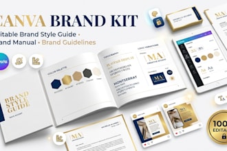 do canva brand kit branding editable brand guide, book, style guide brand manual