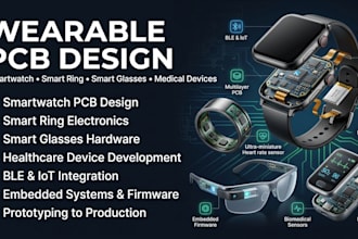 create smartwatch, smart ring, smart glasses and healthcare device pcb