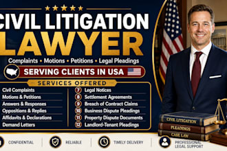 draft civil litigation complaints, motions, petitions, and legal pleadings