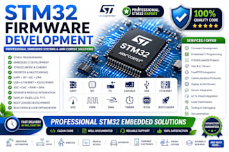 develop stm32 firmware, embedded systems, and arm cortex mcu projects