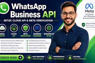set up whatsapp business API cloud API and meta business verification