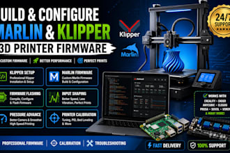 build and configure marlin or klipper firmware for your 3d printer