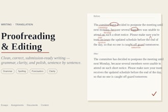 proofread and edit your essay, documents or written content