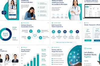 design a professional ai saas investor pitch deck presentation