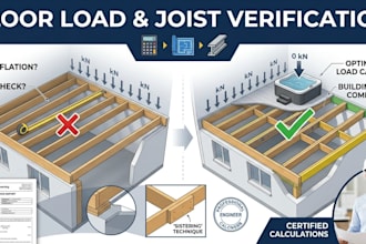 perform a floor load capacity calculation and floor joist verification