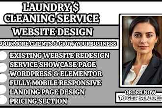 laundry website, cleaning service , house cleaning website, janitorial website