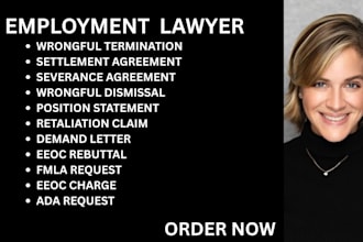 be your ca, ny,florida employment lawyer for wrongful dismissal and eeoc charges