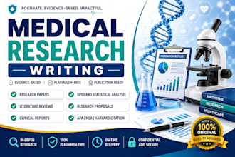 assist with medical research writing and research analysis