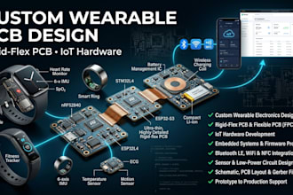design custom wearable electronics, rigid flex pcb and iot hardware