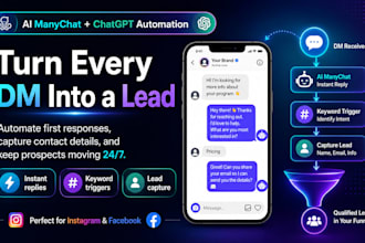 create an ai chatbot with manychat and chatgpt for instagram and facebook