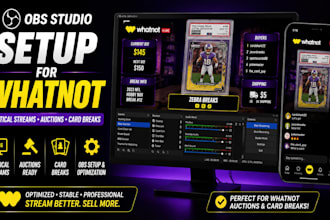 setup obs studio for whatnot vertical streams auctions card breaks