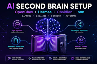 openclaw hermes ai agent second brain obsidian vault memory setup n8n vps docker