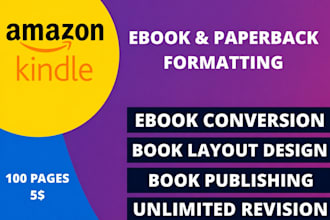 do ebook conversion epub mobi kindle formatting for amazon KDP