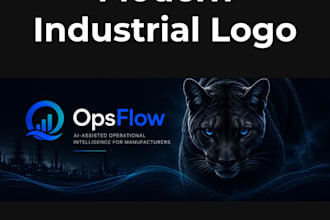 design a modern industrial logo for your manufacturing business