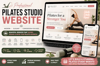 pilates studio website, pilates website, fitness studio website, wellness