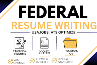 write an ats friendly federal resume for usajobs