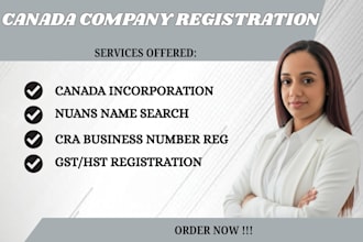 do canada company registration gst, hst incorporations and canada trademark
