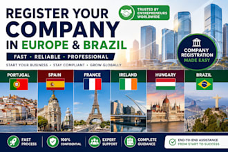 register your company in portugal spain france brazil hungary or ireland uae uk