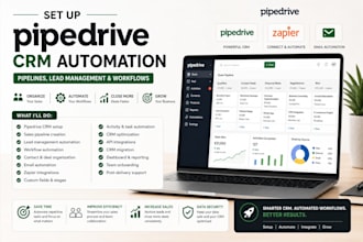 setup pipedrive crm automation pipelines lead management and workflows