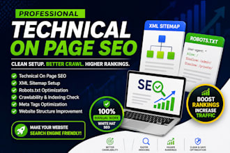 do technical SEO, XML sitemap setup, robotstxt optimization for google ranking