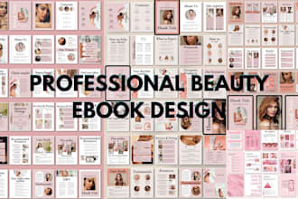 design makeup artist ebook canva nutrition guide beauty ebook, skincare workbook