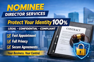 be your trusted nominee director for legal company representation