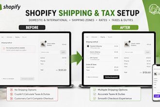setup shopify shipping zones rates taxes domestic international shipping