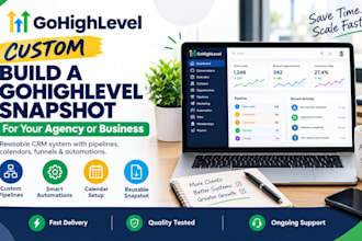 develop personalised gohighlevel snapshot for your agency or business