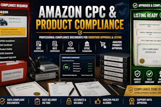 create amazon CPC, gcc, cpsia and cpsc compliance documents