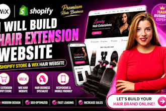 hair extension website hair extension shopify store wix hair extension website