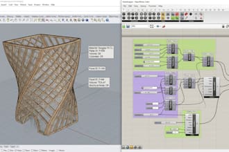 do architectural 3d model, bim, parametric design using grasshopper rhino
