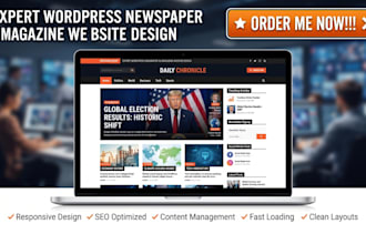 design wordpress newspaper or magazine website expertly