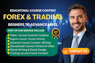 create educational beginners forex trading video course, forex course and ebook