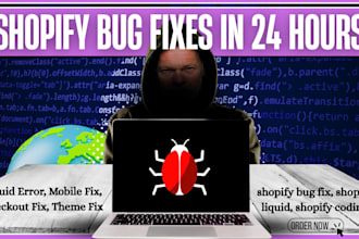 fix shopify bugs, liquid code, theme errors and custom coding