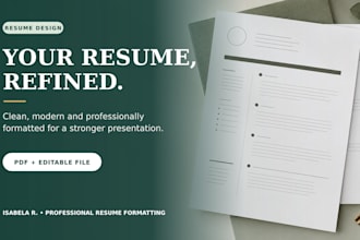 professionally redesign and format your resume or CV