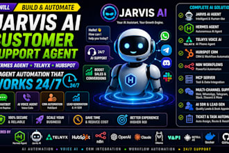 build jarvis ai customer support agent hermes agent telnyx hubspot automation