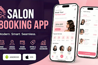 build salon booking app, barber app, appointment app, spa app with ai features