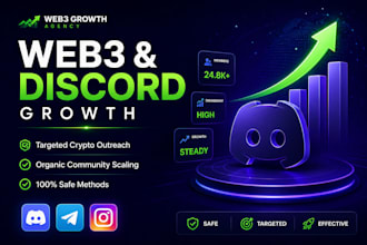 do discord promotion, telegram marketing, and nft server growth