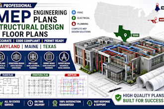 design mep engineer plan structural design floor plan in maryland, maine, texas