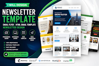 design newsletter template, email flyer, html email template, newsletter design