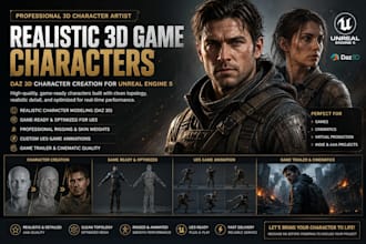 do unreal engine daz 3d realistic character 3d game character modeling animation