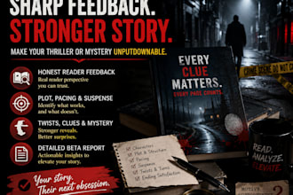 beta read your thriller suspense or mystery novel