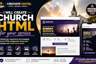 do church HTML promotion for your service