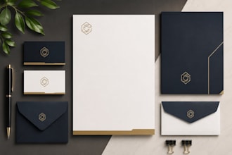 design premium business cards, corporate letterhead, stationery, invoice